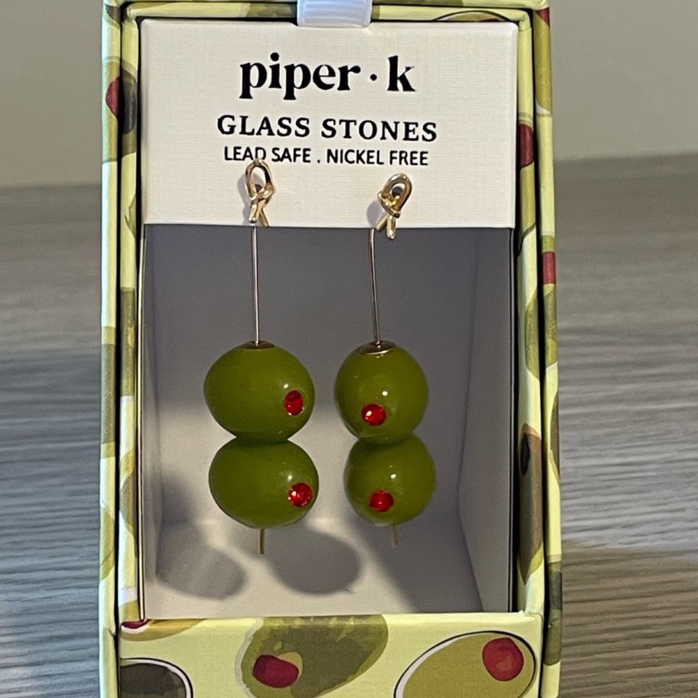 Piper K Martini Olive Earrings